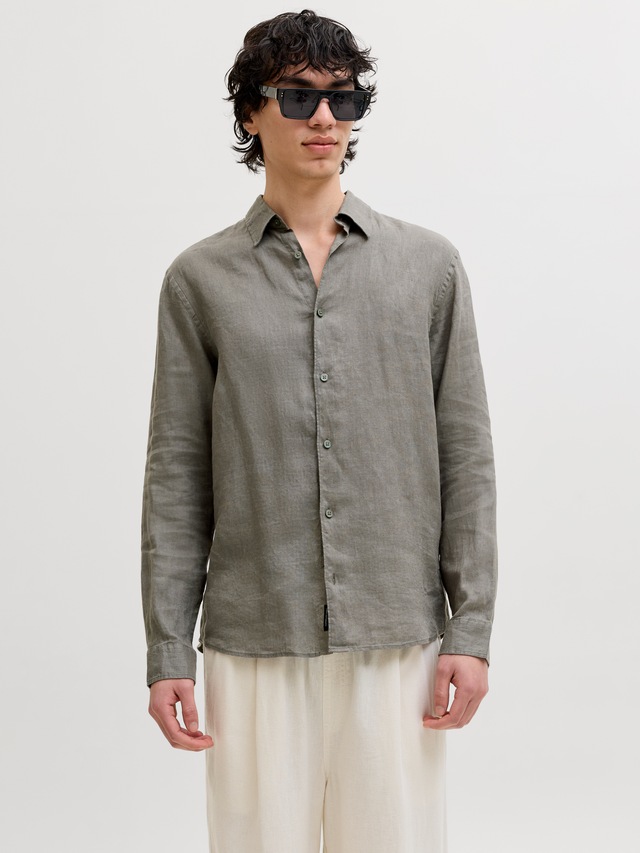 Jack & Jones Langarmhemd »JPRBLALAWRENCE LINEN LS SHIRT SN«
