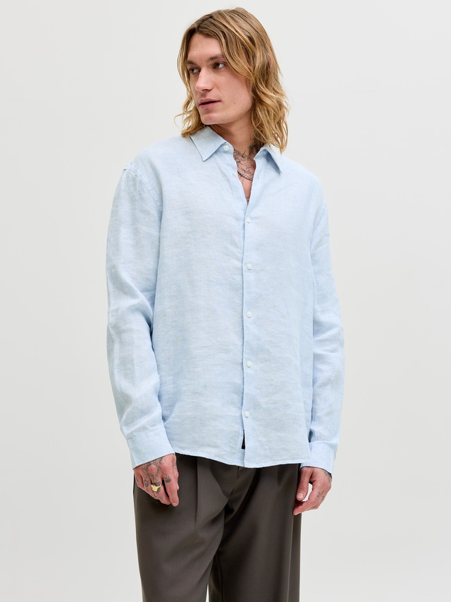 Jack & Jones Langarmhemd »JPRBLALAWRENCE LINEN LS SHIRT SN«