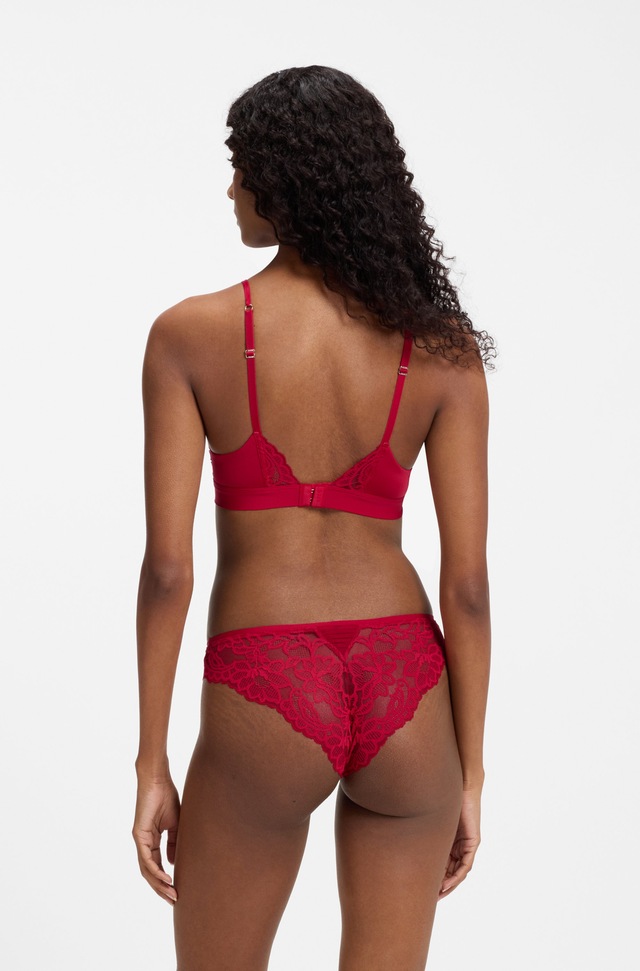 BOSS Slip »BRIEF BLOSSOM« mit Spitze, Label-Anhänger