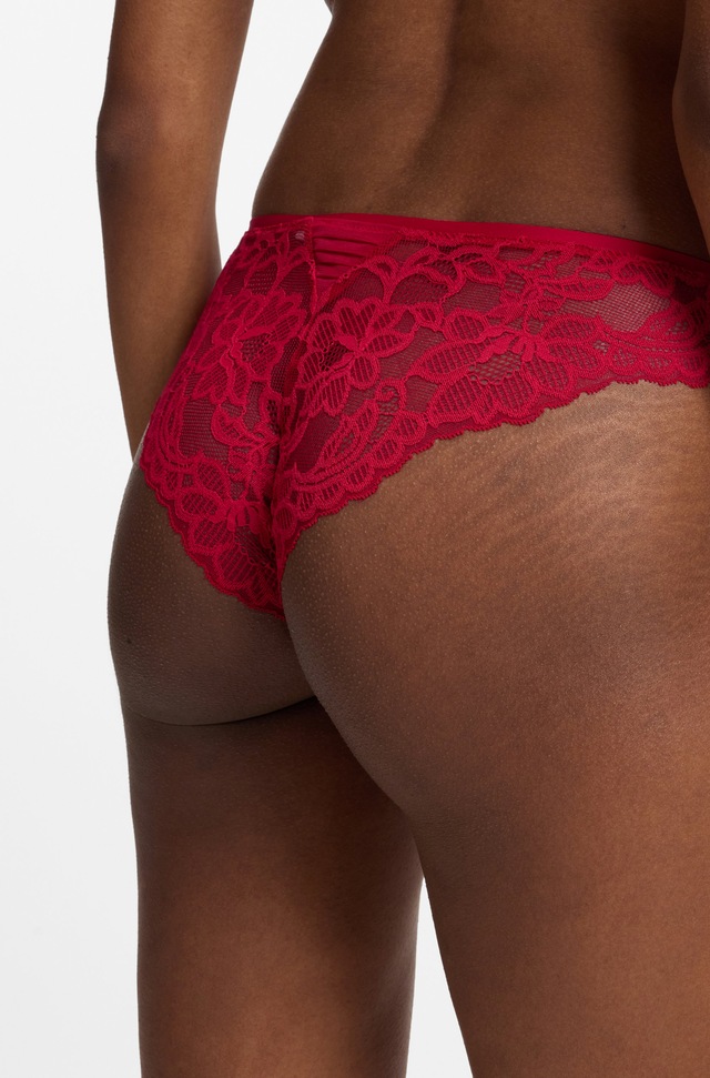 BOSS Slip »BRIEF BLOSSOM« mit Spitze, Label-Anhänger