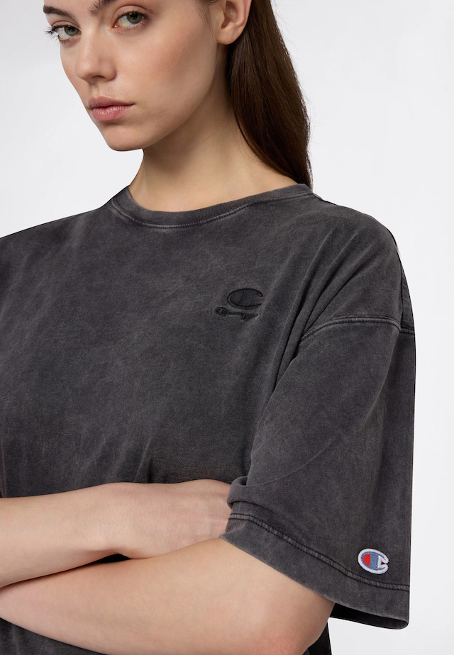 Champion T-Shirt »ICONS WASH Oversize T-Shirt« mit Rundhalsausschnitt, Kurzarm, aus Baumwolle, Oversize-Schnitt