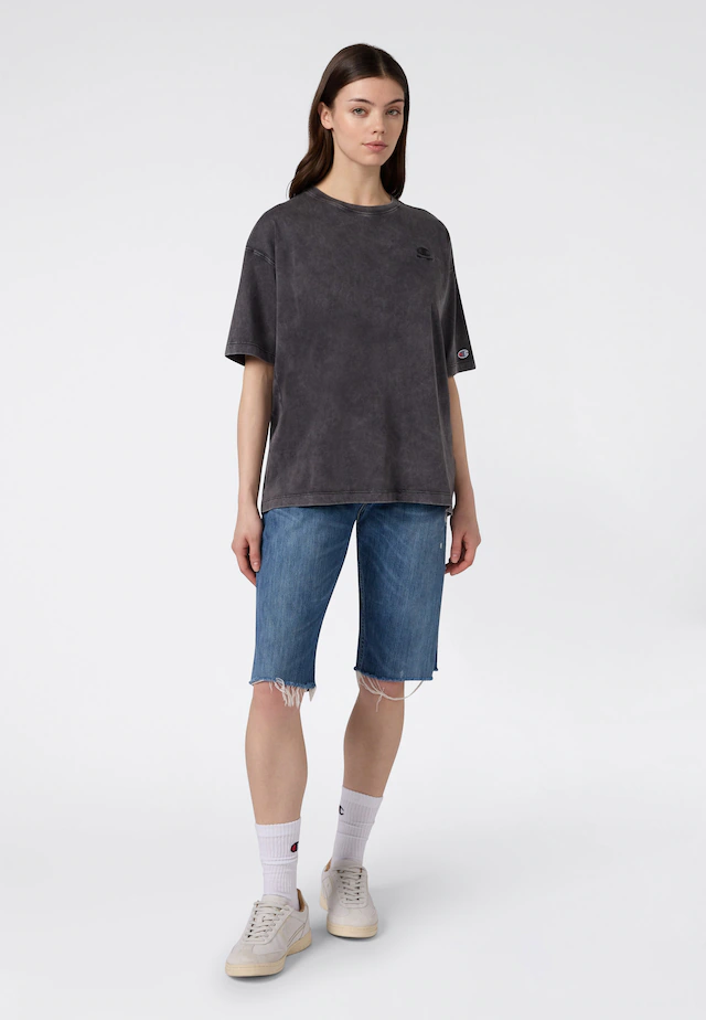 Champion T-Shirt »ICONS WASH Oversize T-Shirt« mit Rundhalsausschnitt, Kurzarm, aus Baumwolle, Oversize-Schnitt