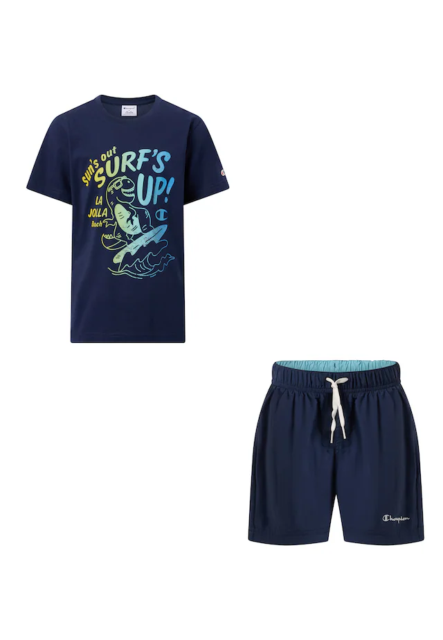 Champion T-Shirt & Shorts »Kids' Beach Set« 2 sportliches T-Shirt & Shorts-Set, für sportliche Aktivitäten