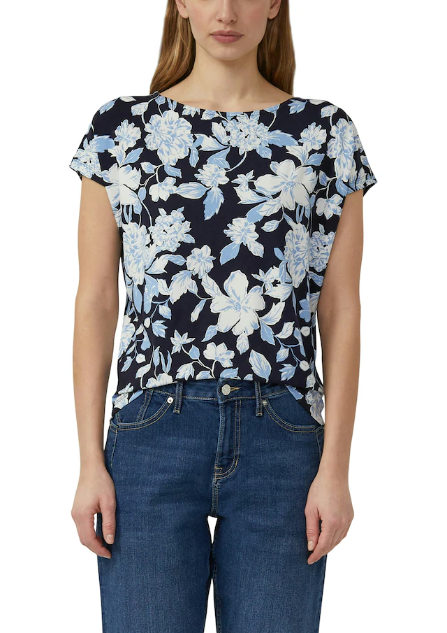 s.Oliver Kurzarmshirt Sommershirt mit grafischem Muster