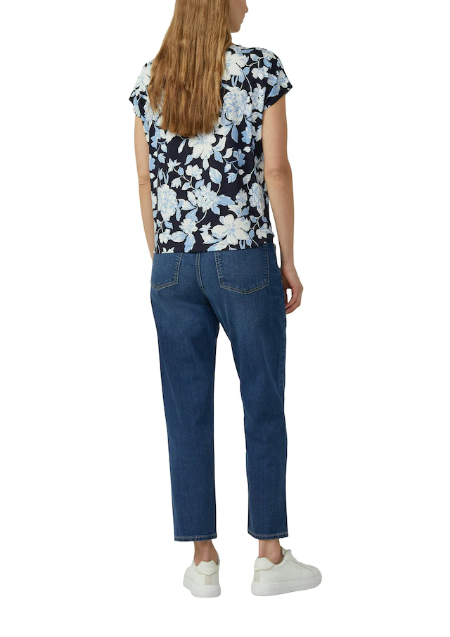 s.Oliver Kurzarmshirt Sommershirt mit grafischem Muster