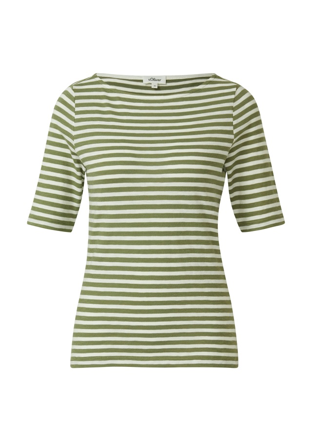 s.Oliver T-Shirt mit Flammgarnstruktur