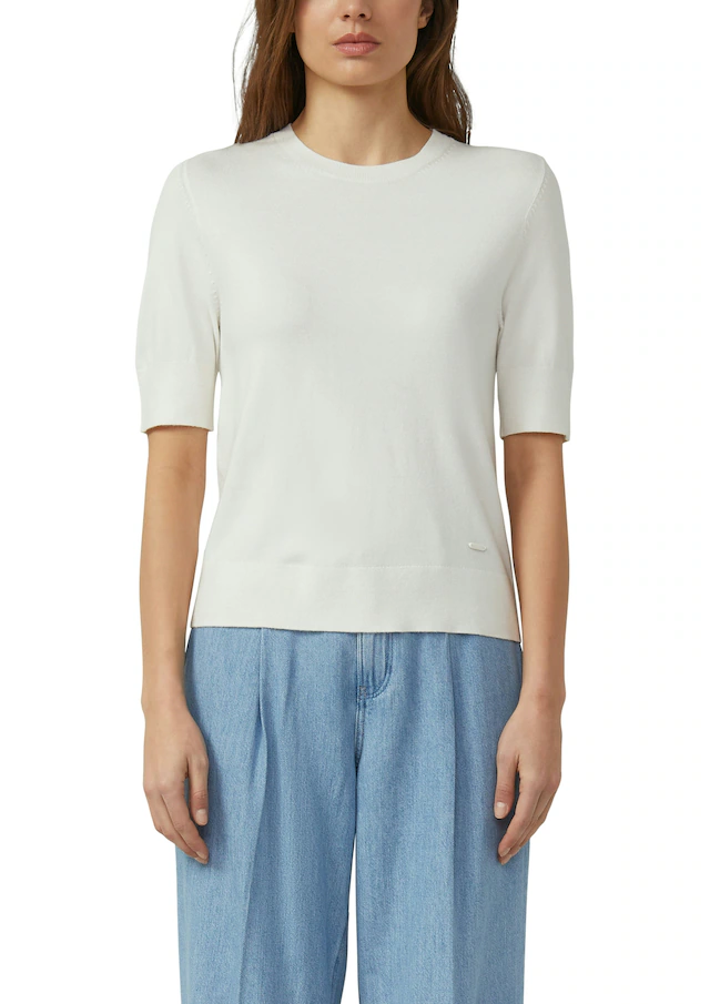 s.Oliver Strickpullover Halbarm-Strick mit Viskose
