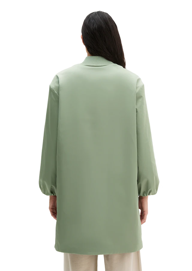 Marc O'Polo Langmantel im Aviator-Stil regular aus recyceltem Polyester-Twill