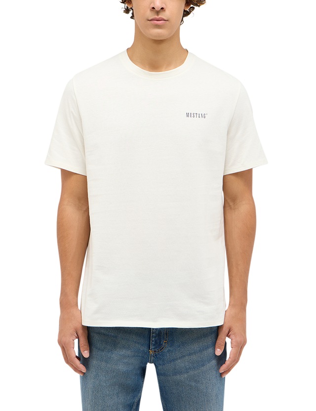 MUSTANG T-Shirt »Austin-Logo small« Regular fit, kleiner Markenschriftzug
