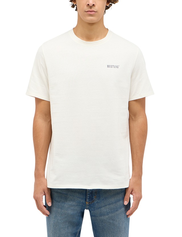 MUSTANG T-Shirt »Austin-Logo small« Regular fit, kleiner Markenschriftzug