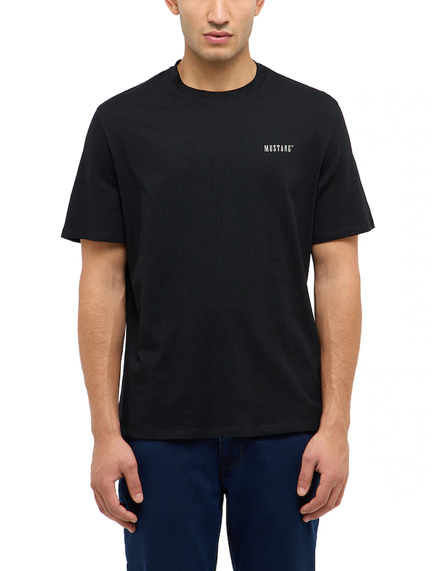MUSTANG T-Shirt »Austin-Logo small« Regular fit, kleiner Markenschriftzug