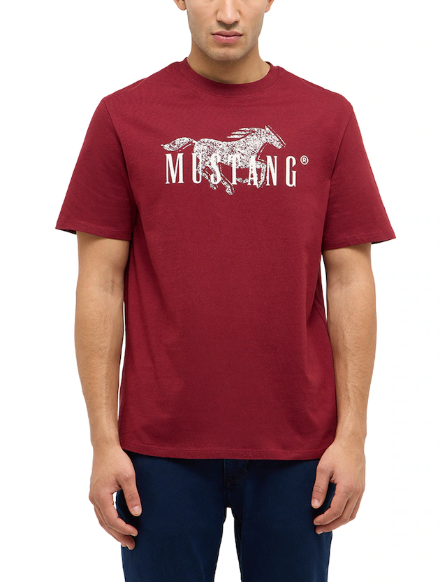 MUSTANG T-Shirt »Austin-Logoprint« Regular fit