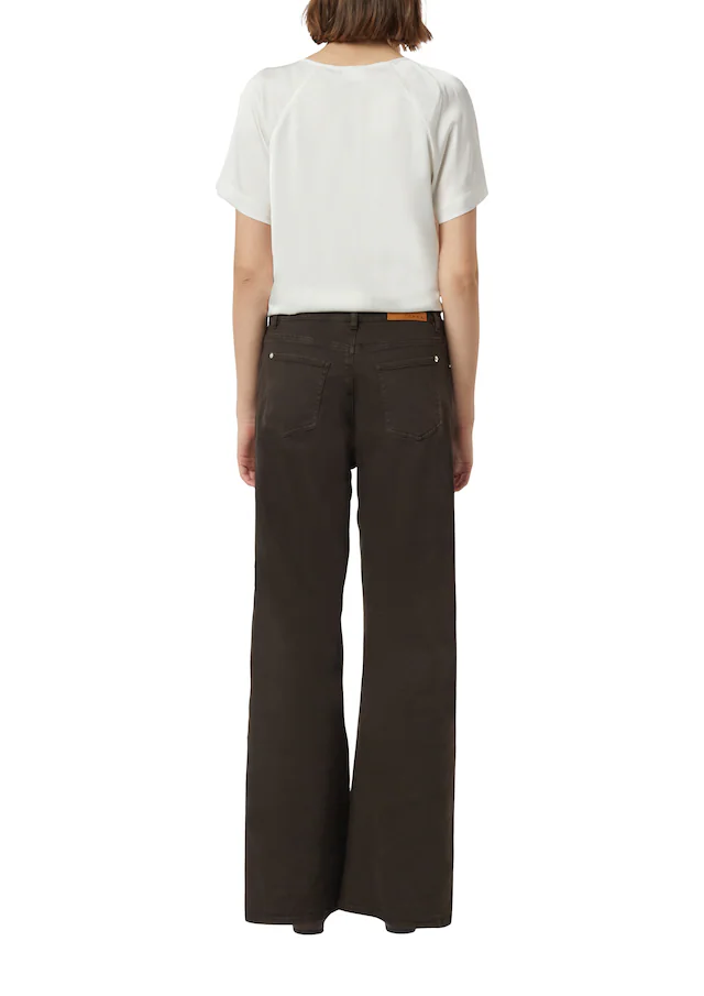 Comma Shirtbluse Sommer-Bluse mit gerafftem Kragen und Cut-out