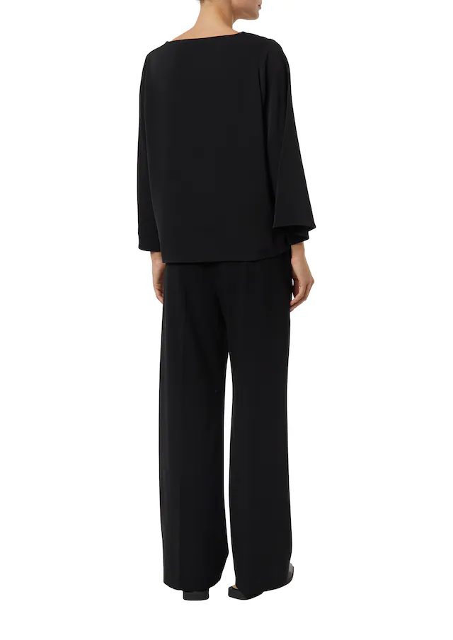 Comma Shirtbluse Sommerbluse 3/4-Arm mit weiten Ärmeln