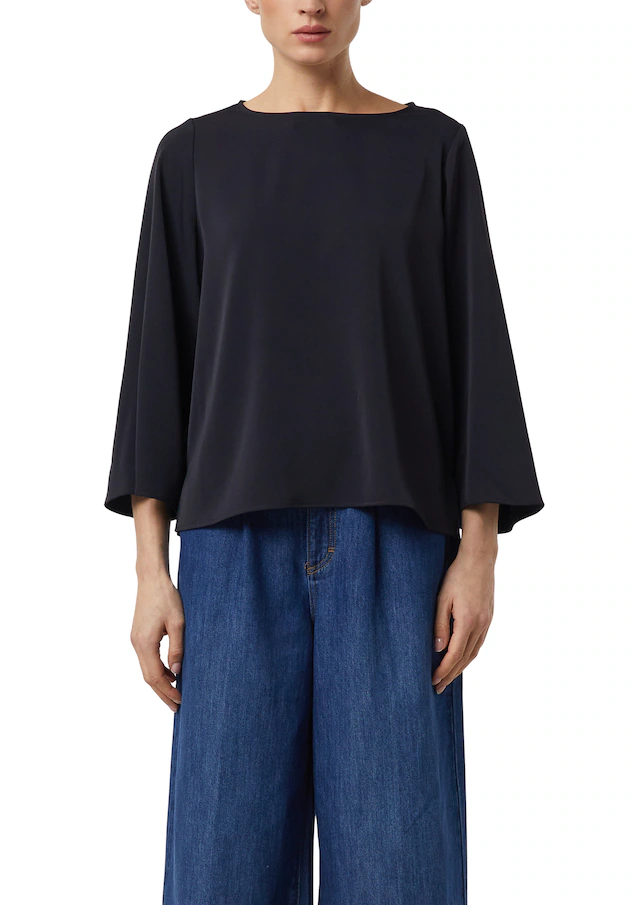 Comma Shirtbluse Sommerbluse 3/4-Arm mit weiten Ärmeln