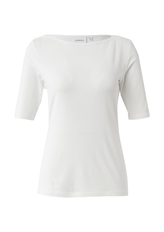 Comma T-Shirt halbarm, mit U-Boot.Ausschnitt