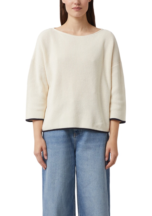 Comma Strickpullover mit Kontrast-Details