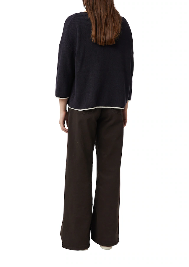 Comma Strickpullover mit Kontrast-Details