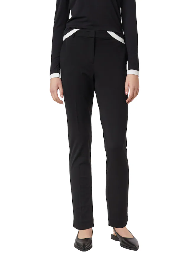 Comma Stoffhose mit Bundfalte und Viskose-Stretch