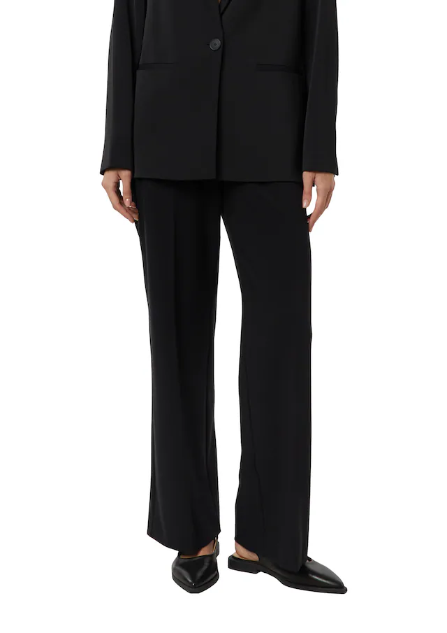 Comma Bundfaltenhose mit Viskose und Stretch
