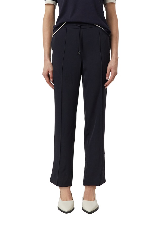 Comma Stoffhose mit Gummizug und Kordelzug