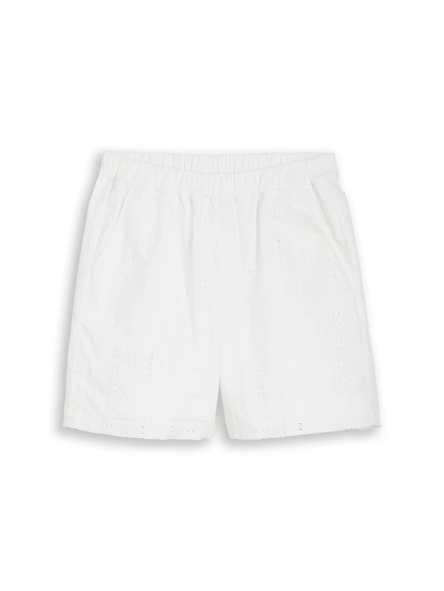 TOM TAILOR Denim Webshorts Sommershorts mit Häkeldetails