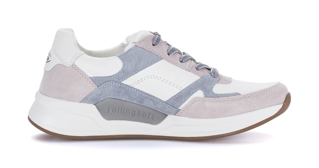 Gabor Keilsneaker , Freizeitschuh, Halbschuh, Schnürschuh mit Kontrastbesätzen, G-Weite