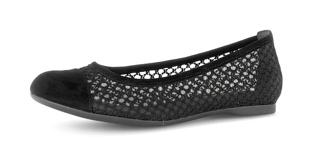Gabor Ballerina Frühlingsschuh, Schlupfschuh in sommerlicher Häkeloptik