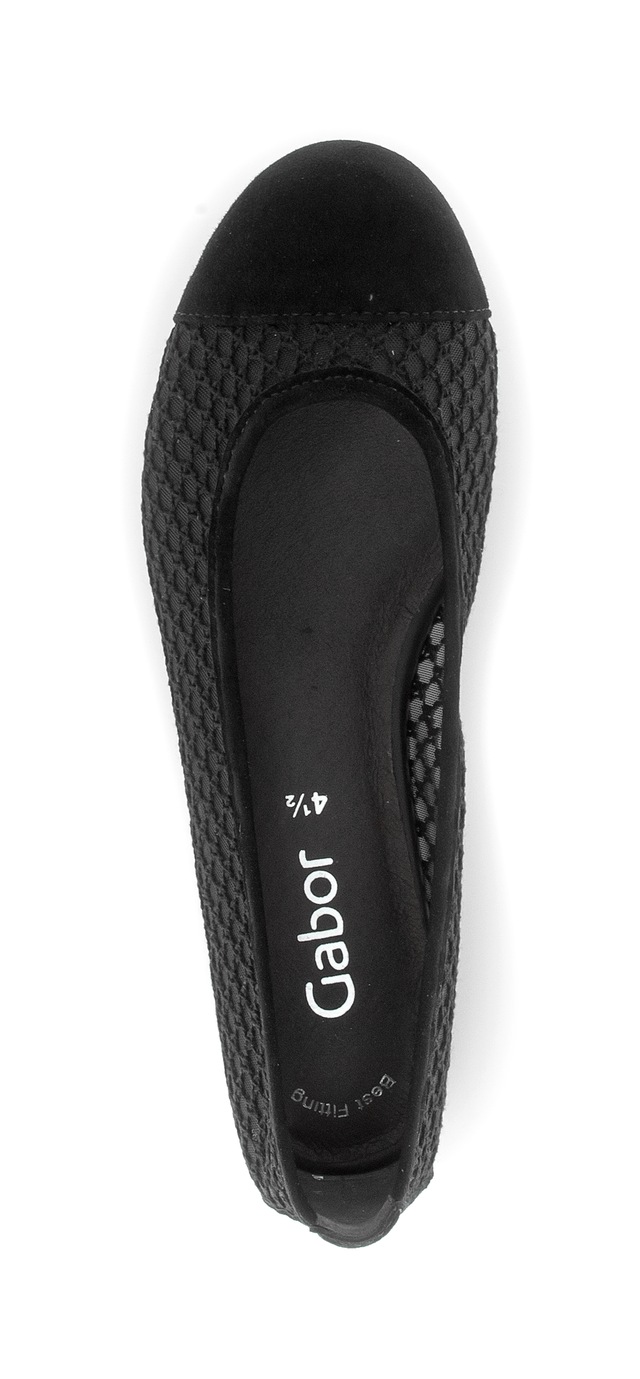 Gabor Ballerina Frühlingsschuh, Schlupfschuh in sommerlicher Häkeloptik