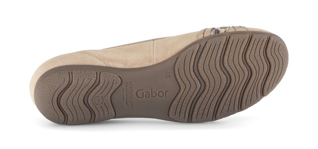 Gabor Ballerina Businessschuh, Schlupfschuh mit Zierelementen in Metallicoptik