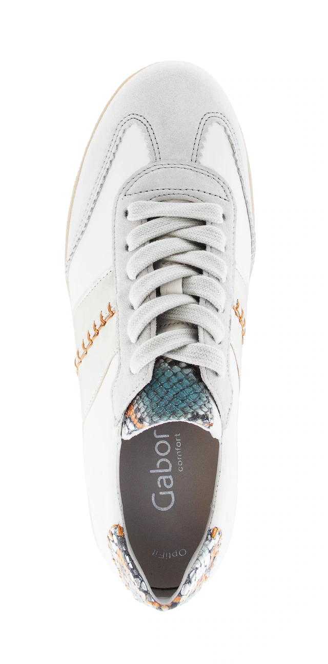 Gabor Sneaker , Freizeitschuh, Halbschuh, Schnürschuh mit bunten Kontrastbesätzen