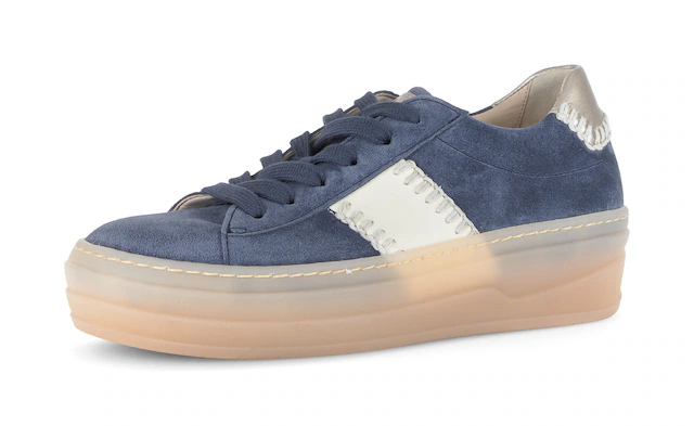 Gabor Plateausneaker Freizeitschuh, Halbschuh, Schnürschuh mit transparenter Laufsohle