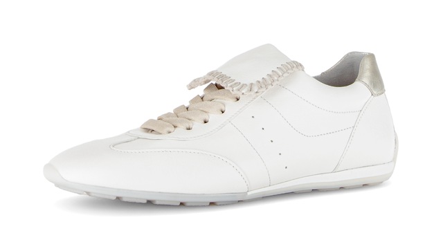 Gabor Sneaker Freizeitschuh, Halbschuh, Schnürer mit Ziernähten und Kontrastbesatz