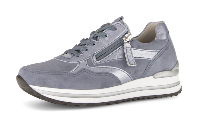 Gabor Plateausneaker »TURIN« Freizeitschuh, Halbschuh, Schnürschuh, Außenreißverschluss, G-Weite