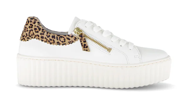 Gabor Plateausneaker , Freizeitschuh, Halbschuh, Schnürer mit zwei Reißverschlüssen