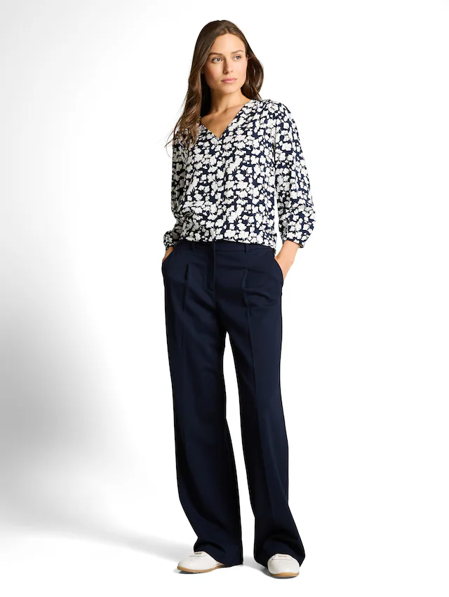 TOM TAILOR Klassische Bluse mit All-Over Print