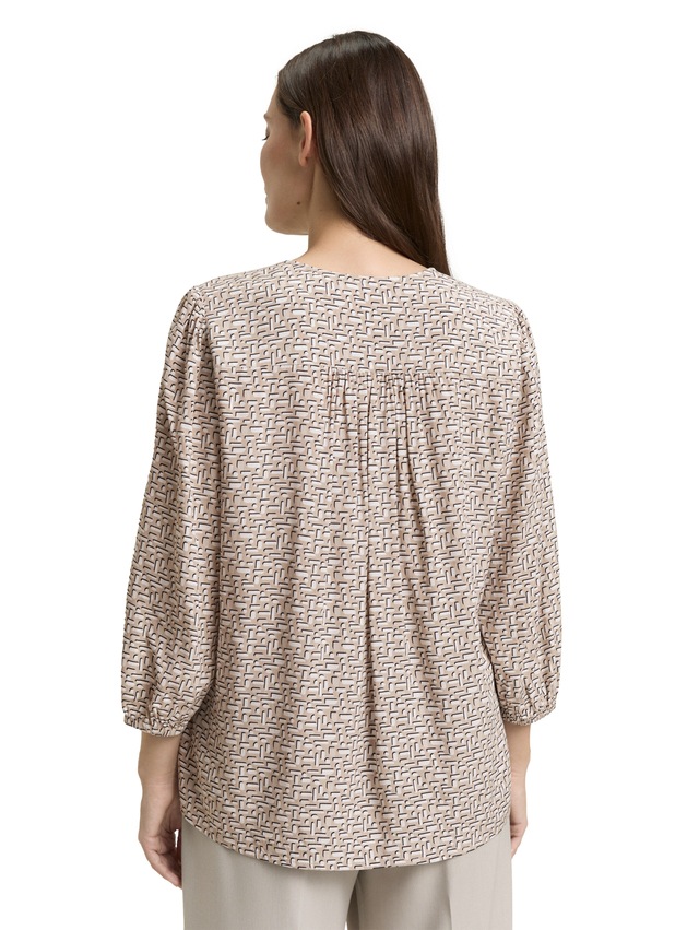 TOM TAILOR Klassische Bluse mit All-Over Print