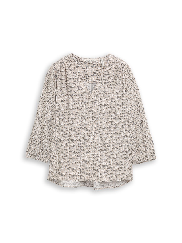 TOM TAILOR Klassische Bluse mit All-Over Print