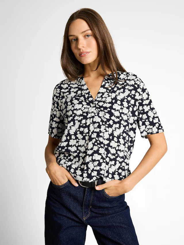 TOM TAILOR Klassische Bluse »Regular« mit All-Over Print