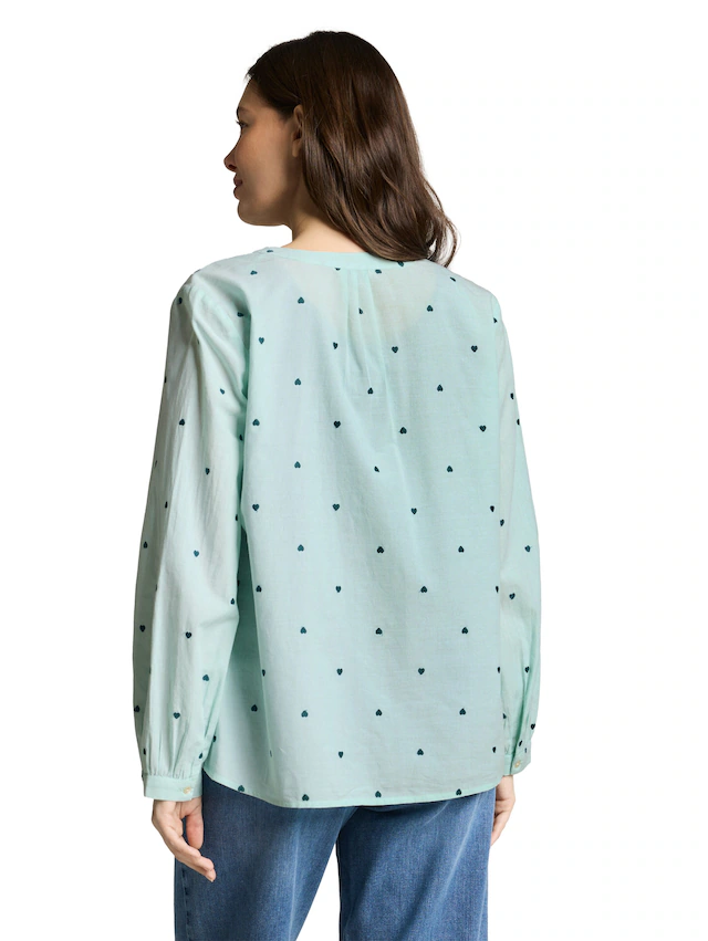 TOM TAILOR Klassische Bluse mit All-Over Print