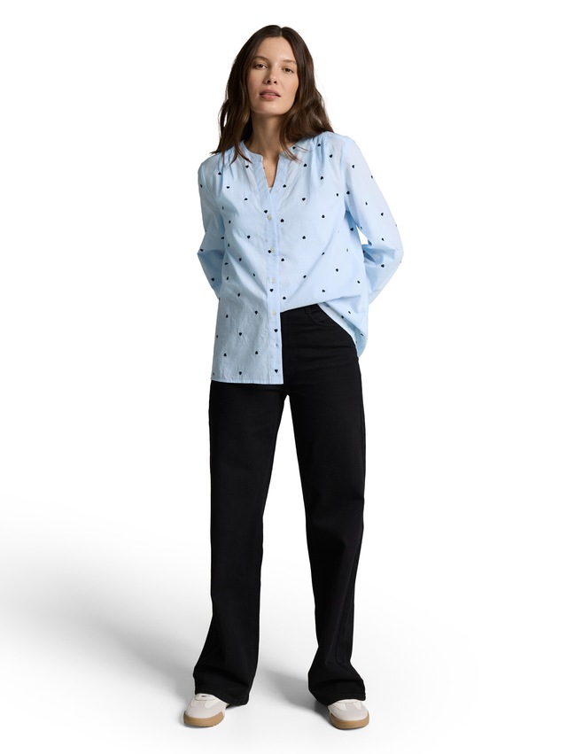 TOM TAILOR Klassische Bluse mit All-Over Print