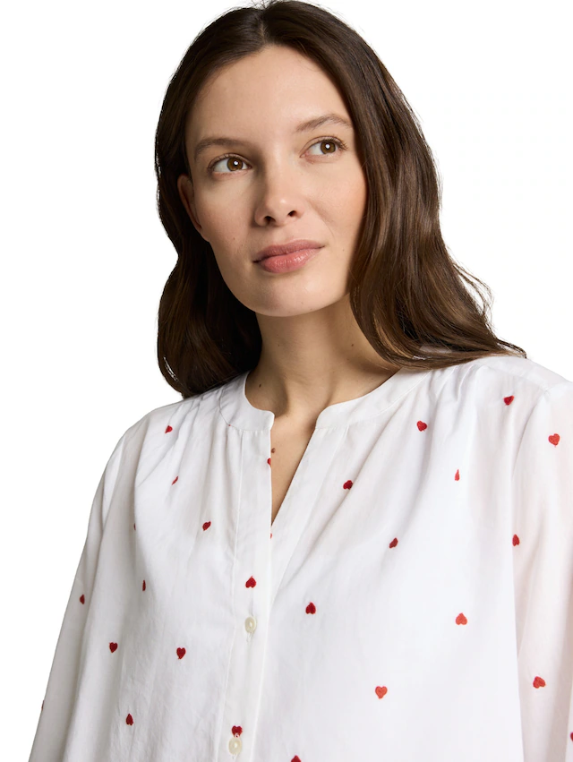 TOM TAILOR Klassische Bluse mit All-Over Print