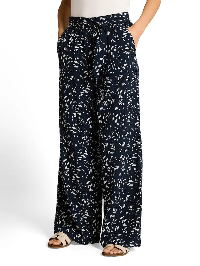 TOM TAILOR Webhose mit Allover-Muster/weites Bein