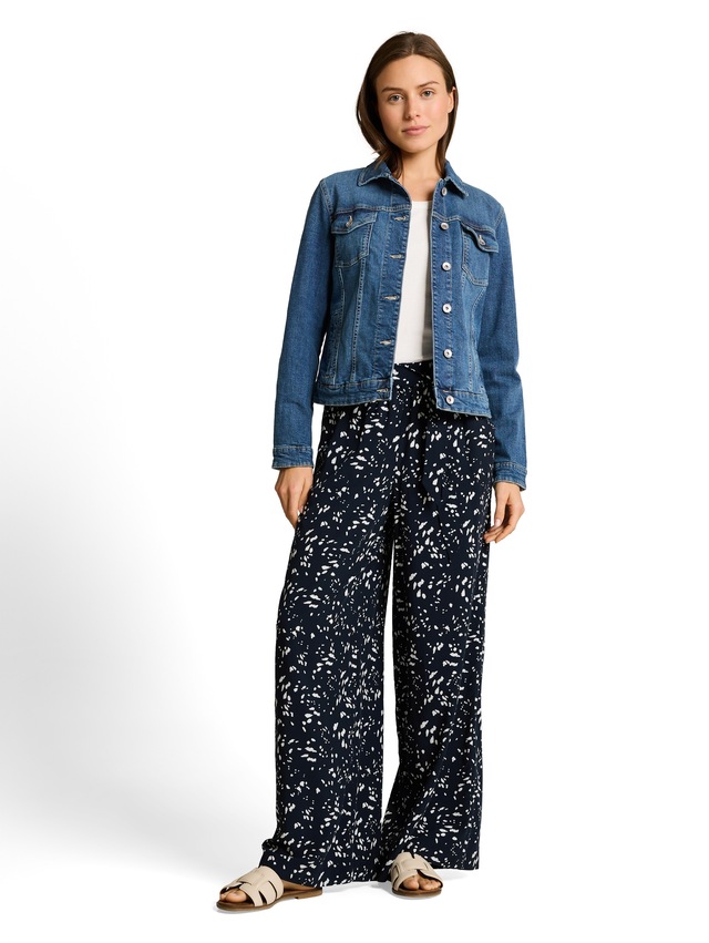 TOM TAILOR Webhose mit Allover-Muster/weites Bein