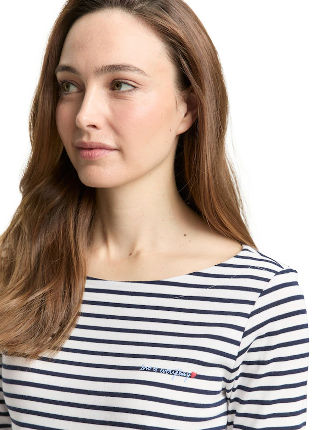 TOM TAILOR 3/4-Arm-Shirt »Regular« im Streifen-Design