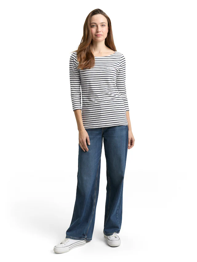 TOM TAILOR 3/4-Arm-Shirt »Regular« im Streifen-Design