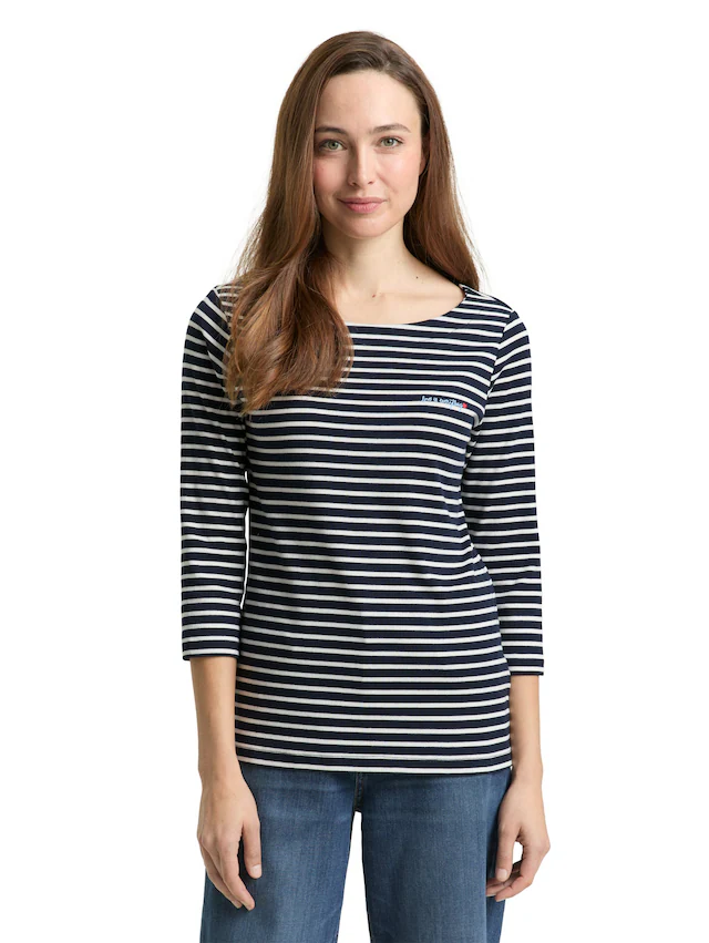 TOM TAILOR 3/4-Arm-Shirt »Regular« im Streifen-Design