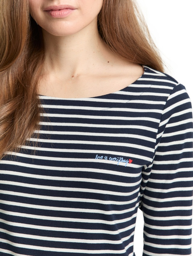 TOM TAILOR 3/4-Arm-Shirt »Regular« im Streifen-Design