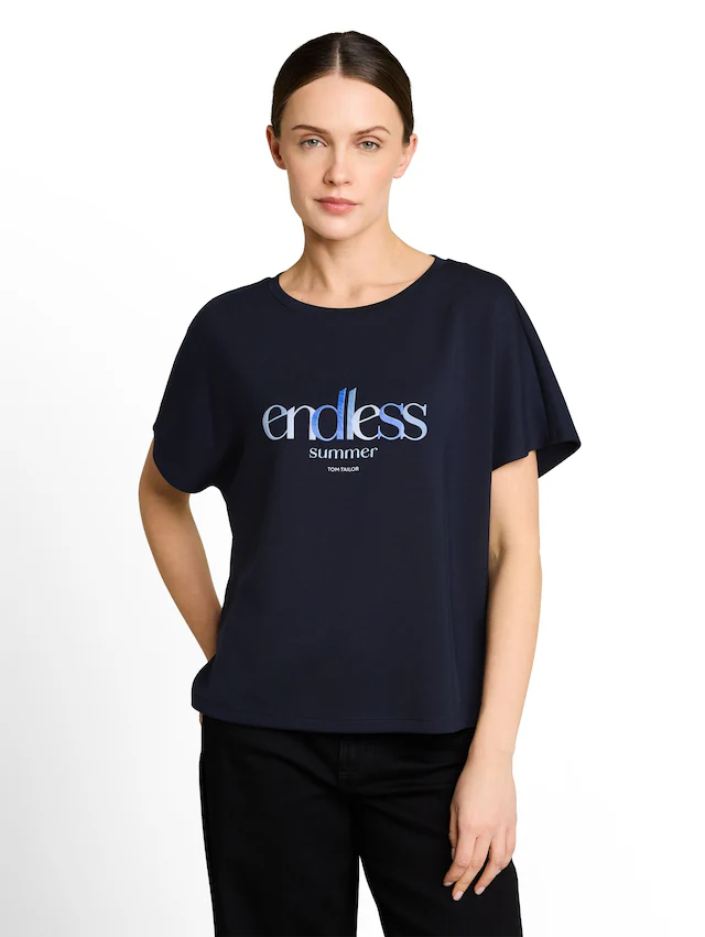 TOM TAILOR T-Shirt mit Schriftzug