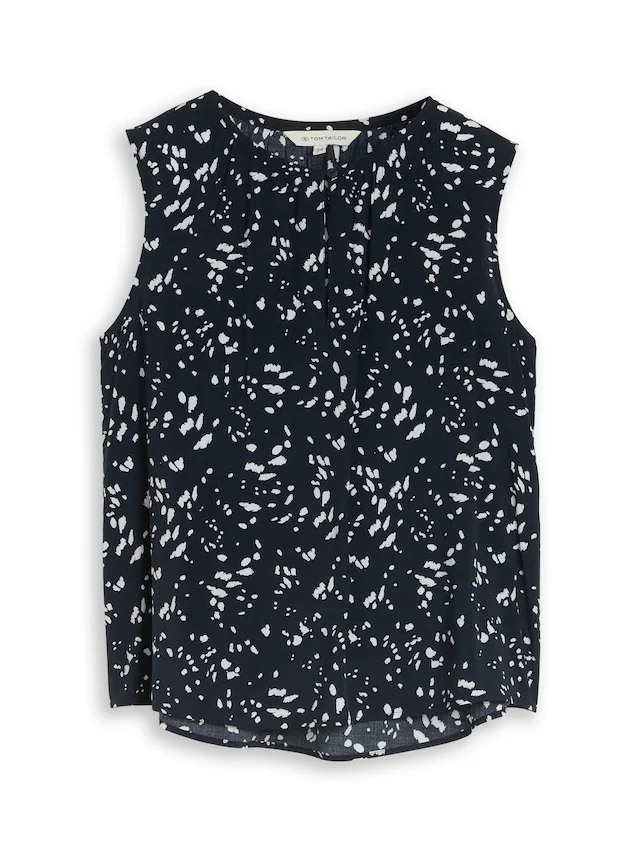TOM TAILOR Blusentop mit Allover-Muster und mit Viskose